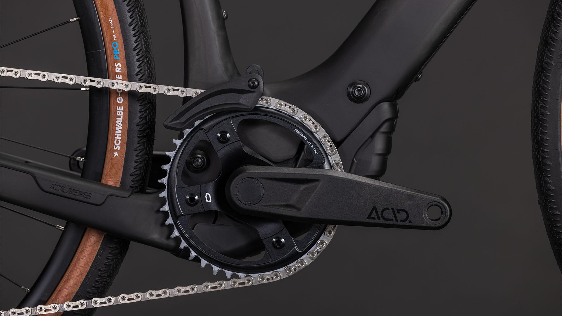 Pédalier ACID MTB Hybrid Pro et moteur Bosch Performance SX du Cube Nuroad Hybrid