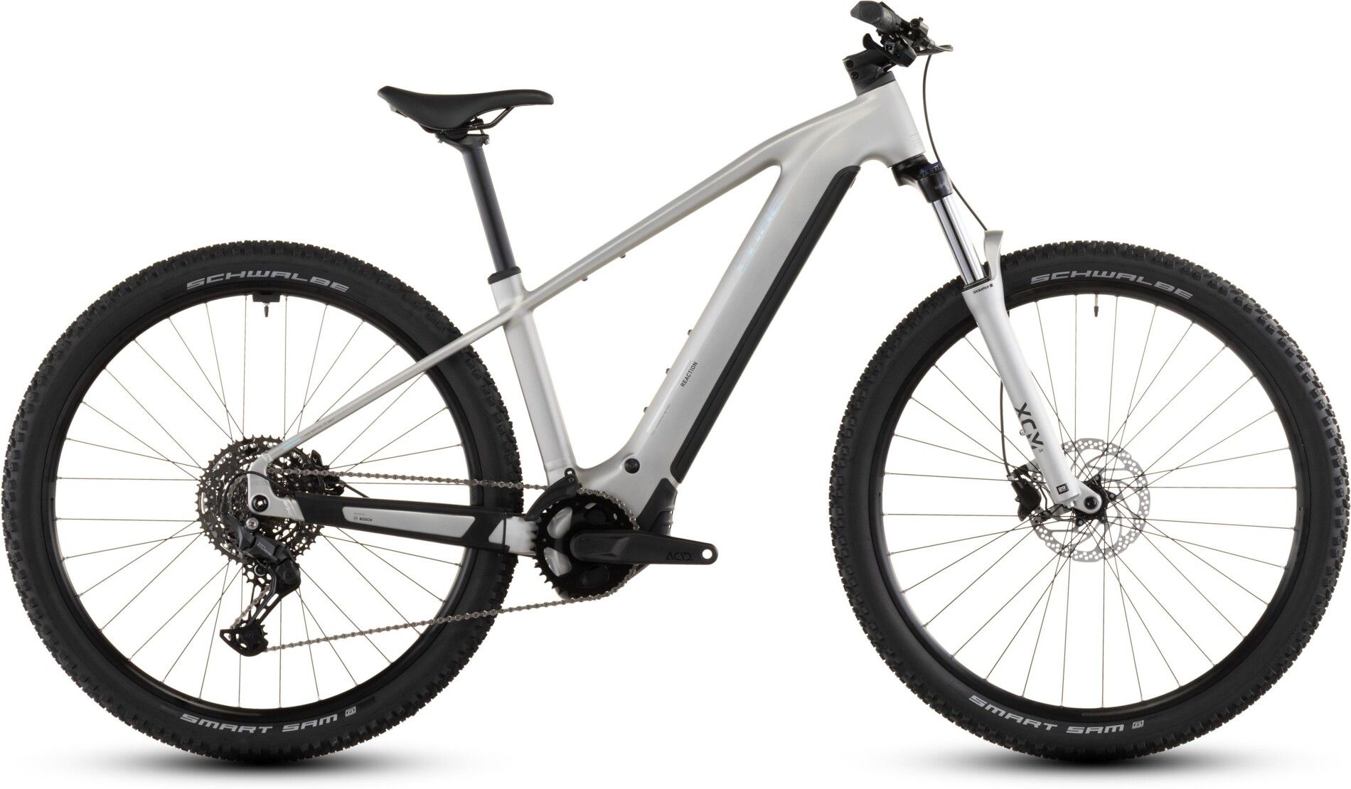 VTT électrique Cube Reaction Hybrid One 600 coloris sleekgrey vtt semi rigide électrique