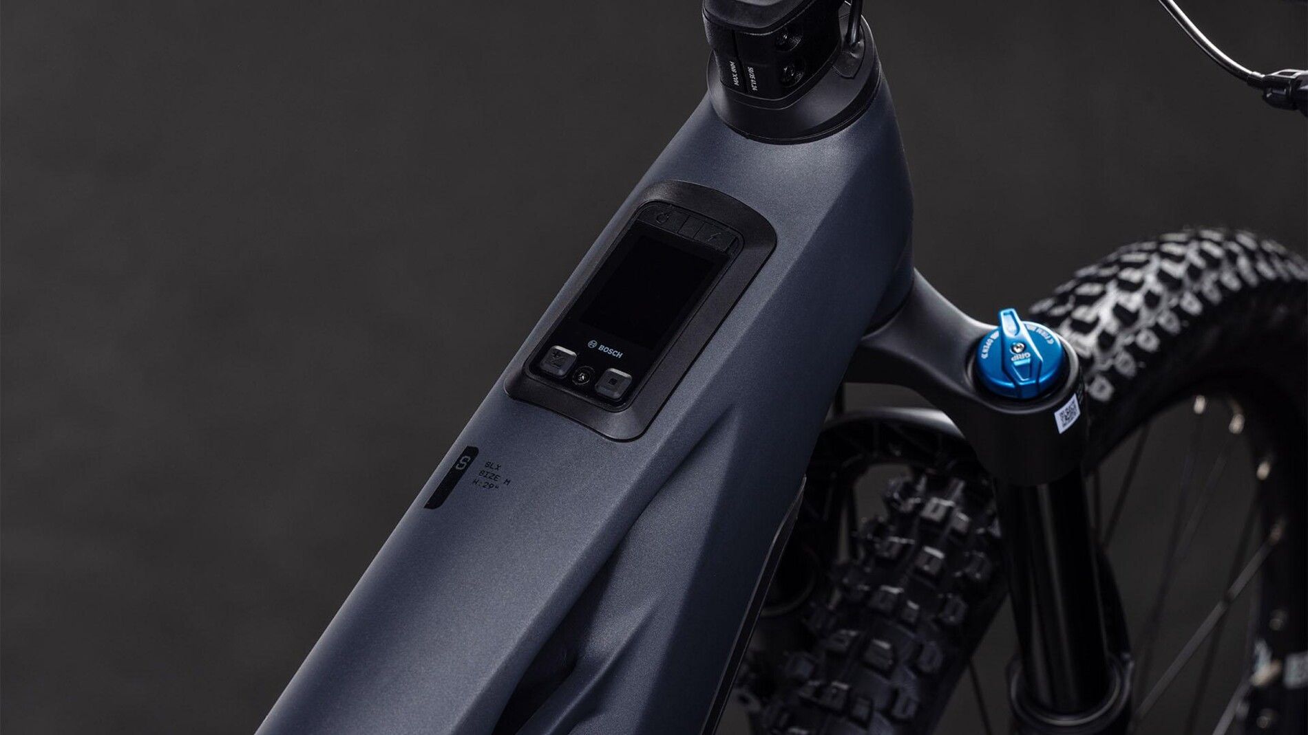 vtt électrique cube stereo hybrid one 44 hpc slx 800 cadre et guidon
